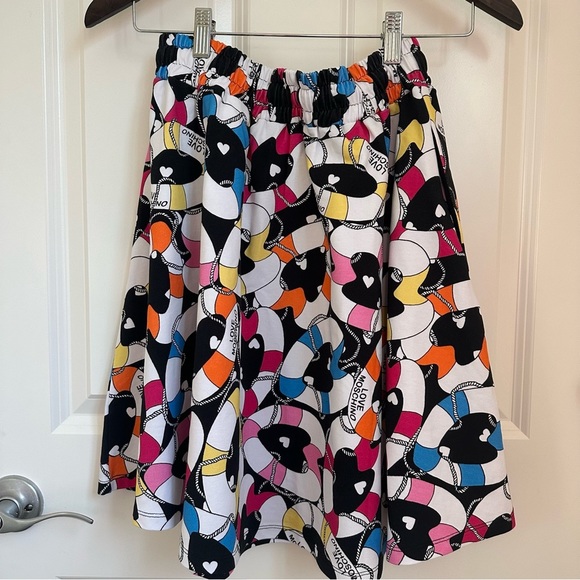 Beautiful NWT LOVE MOSCHINO Printed Cotton-end Jersey Mini Skirt. Size US4 - Picture 11 of 11
